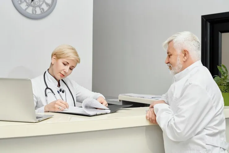 doctor patient talking