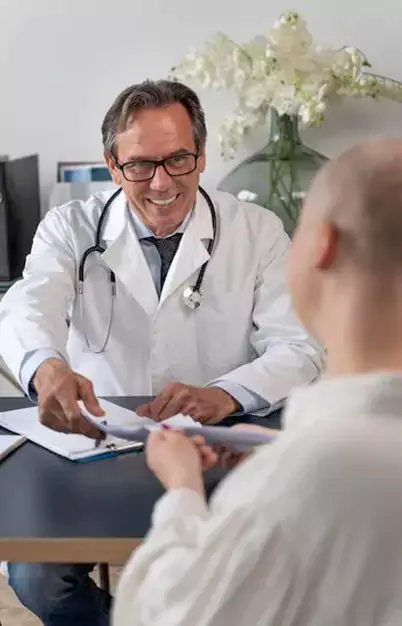 doctor patient talking